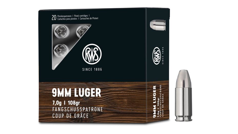 RWS Fangschusspatrone 9 mm Luger 108 grs